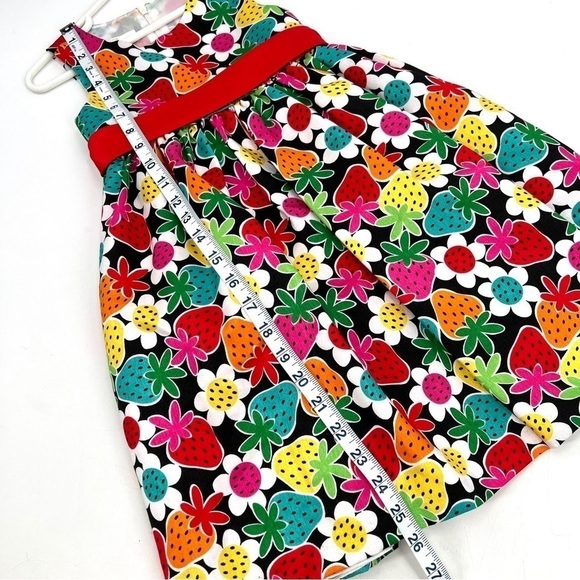 AMERICAN PRINCESS Girl's Colorful Strawberry Floral Sleeveless Dress Size 5 - Picture 9 of 9